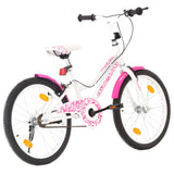 Vidaxl Kinderbike 20 Zoll rosa und weiß