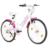 Bidaxl barncykel 24 tum rosa och vit