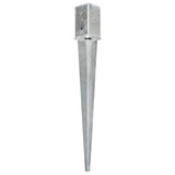 Vidaxl ground pins 2 st 8x8x76 cm galvanized steel silver colored