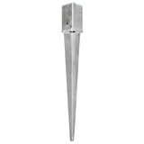 Vidaxx piquets de sol 6 pcs 8x8x76 cm acier galvanisé couleur argent
