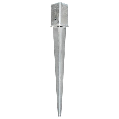 Vidaxx piquets de sol 12 pcs 8x8x76 cm acier galvanisé couleur argent