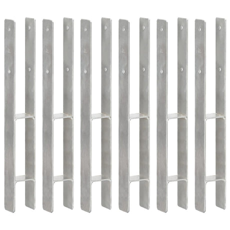 Vidaxl Ground ancrages 6 pcs 7x6x60 cm en acier galvanisé en acier couleur