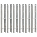 Vidaxl Ground ancrages 6 pcs 8x6x60 cm en acier galvanisé en acier couleur