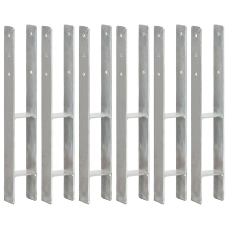 Vidaxl Ground ancrages 6 pcs 8x6x60 cm en acier galvanisé en acier couleur