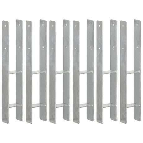 Vidaxl Ground ancrages 6 pcs 9x6x60 cm en acier galvanisé en acier couleur