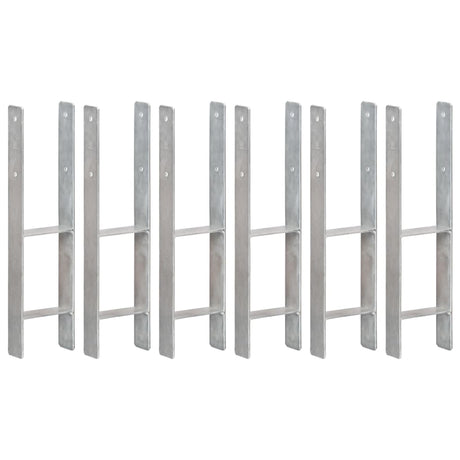 Vidaxl Ground Anchors 6 ST 14x6x60 cm en acier galvanisé en acier argent coloré