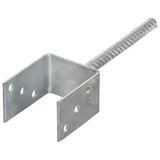 Vidaxl Ground Anchors 6 pcs 8x6x30 cm galvaniseret stål sølvfarvet