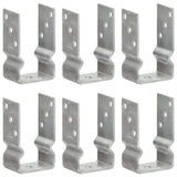 Vidaxl Ground ancrages 6 pcs 8x6x15 cm en acier galvanisé en acier de couleur