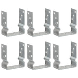 Vidaxl Ground ancrages 6 pcs 12x6x15 cm en acier galvanisé en acier de couleur