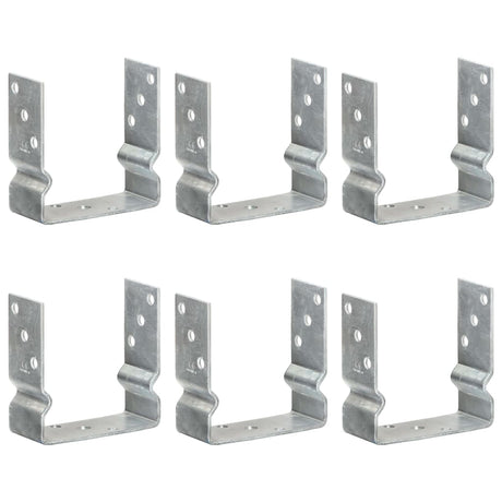 Vidaxl Ground Anchors 6 St 14x6x15 cm en acier galvanisé en acier argent coloré