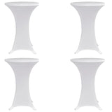 Vidaxl Table debout COUVERCE 4 ST STRAUT ø60 cm blanc