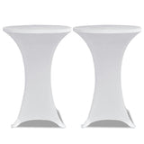 Vidaxl Table debout COUVERCE 4 ST STRAUT ø60 cm blanc