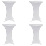 Vidaxl Cubierta de mesa de pie 4 st estiramiento Ø70 cm blanco