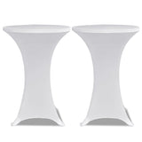 Vidaxl Table debout couvercle 4 ST stret Ø70 cm blanc