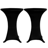 Vidaxl Cubierta de mesa de pie 4 st estiramiento Ø70 cm negro