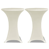 Vidaxl Standing Table Cover 4 st Stretch Ø70 cm creme