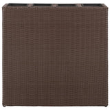 Vidaxl Planning box raised with 4 pots 2 st poly rattan brown