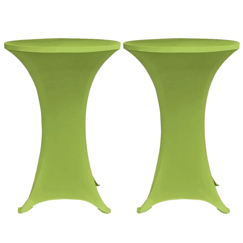 Vidaxl Cubierta de la mesa estiramiento 4 ST 80 cm verde