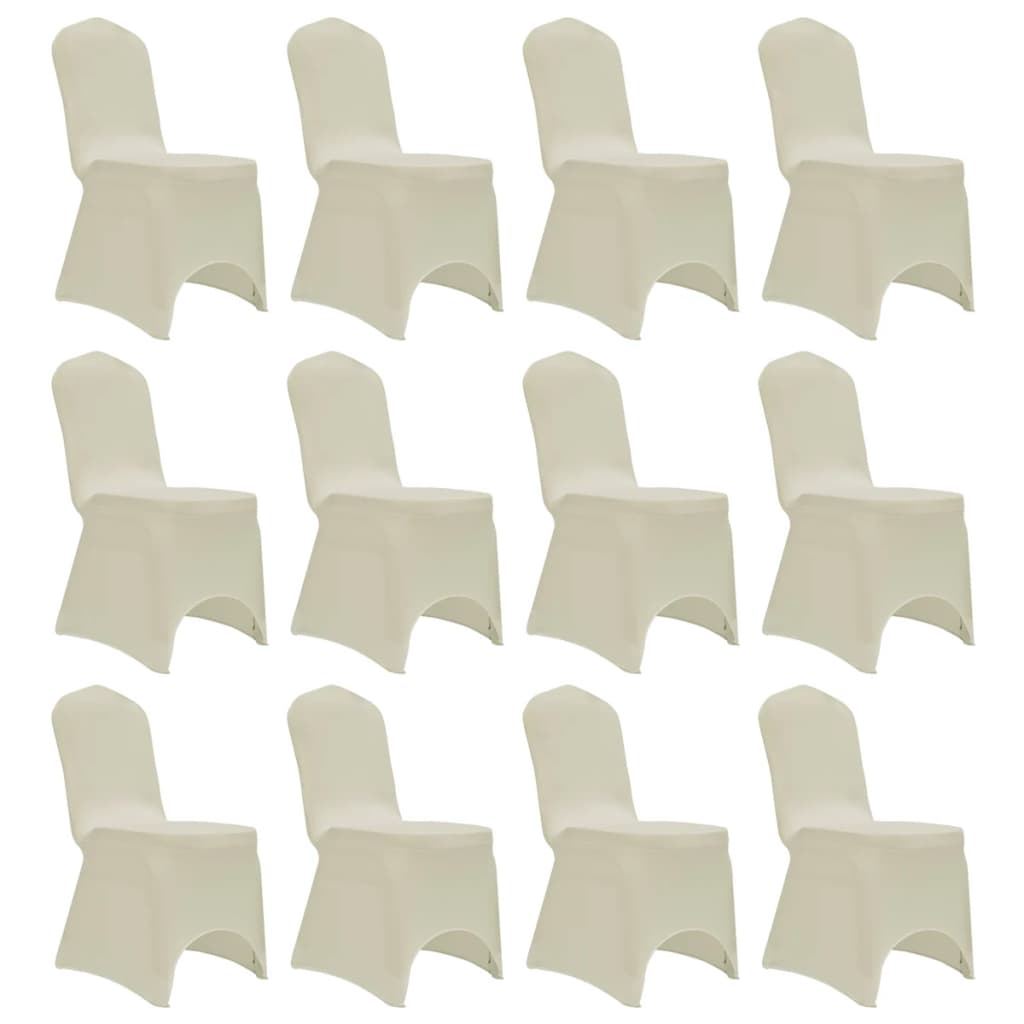 VidaXL Seat Covers Stretch 12 ST Crème