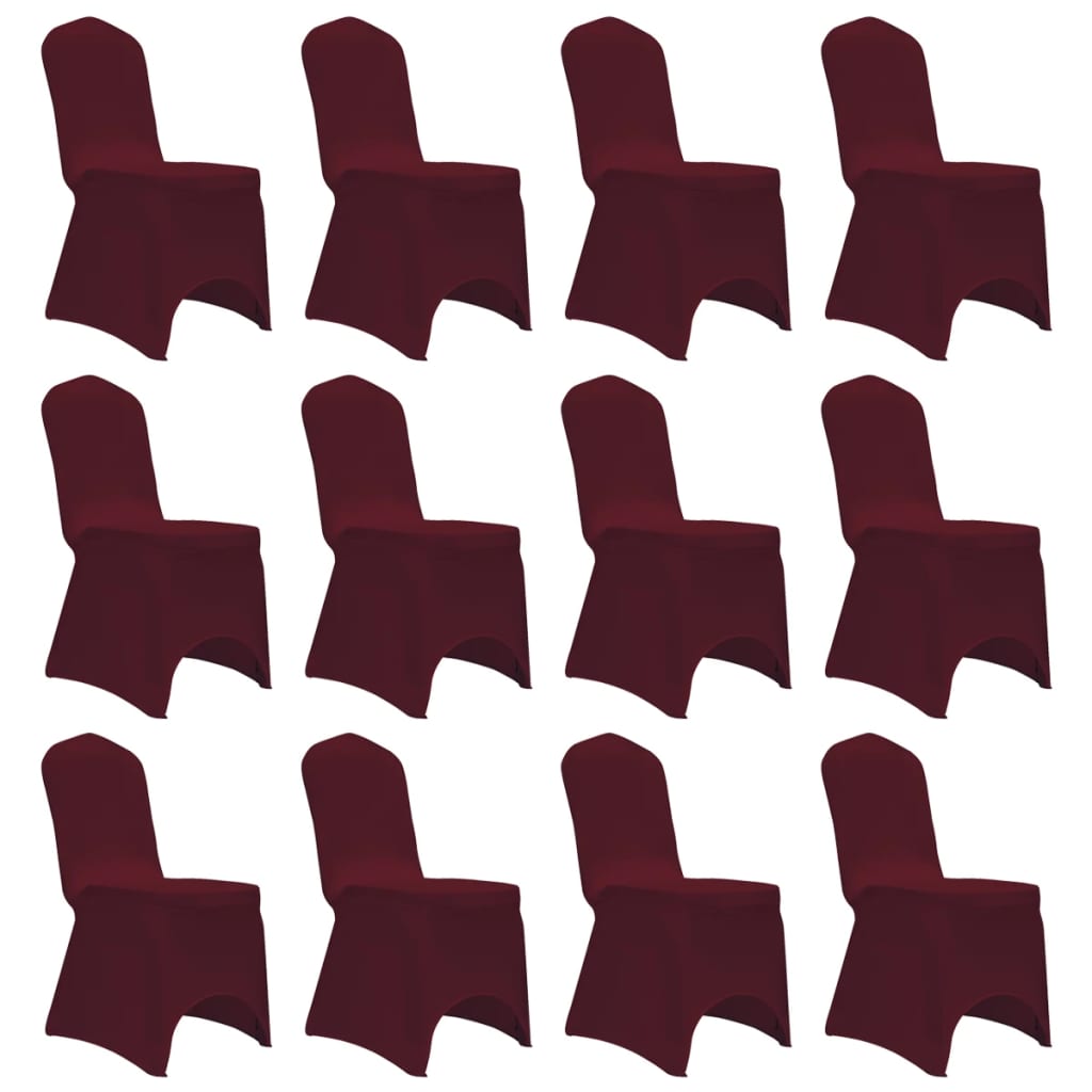 VidaXL Seat Covers Stretch 12 st burgundy red