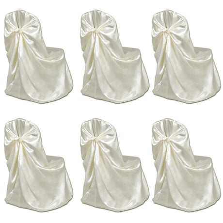 VidaXL housse de chaise pour mariage 12 pcs crème