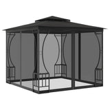 Vidaxl Arbor avec NETS 300x300x265 cm anthracite -colored