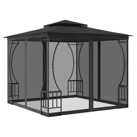Vidaxl Arbor avec NETS 300x300x265 cm anthracite -colored