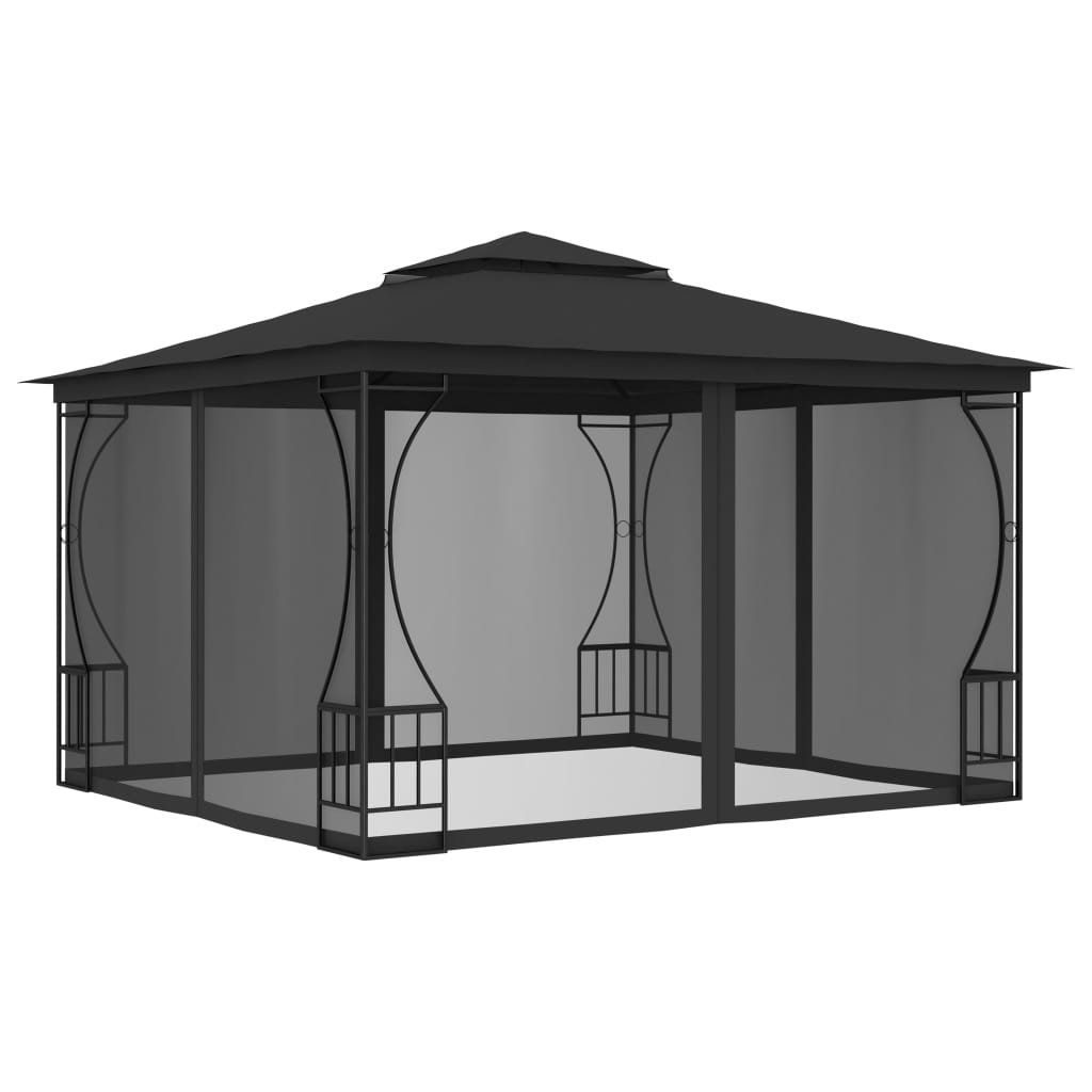 Arbor Vidaxl con redes 300x300x265 cm de antracita