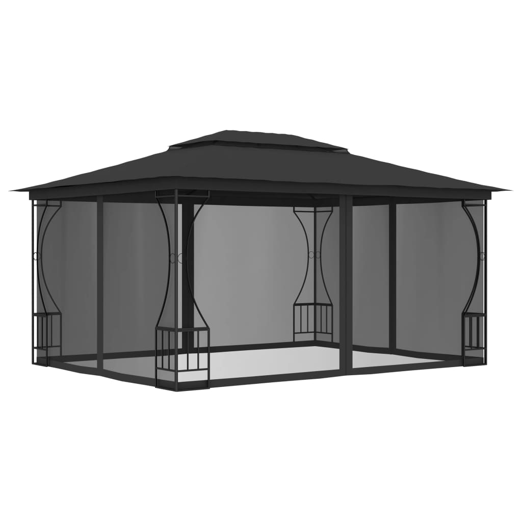 Arbor Vidaxl con redes 300x400x265 cm de antracita