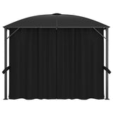 Arbor vidaxl avec rideaux 300x300x265 cm anthracite