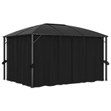 Vidaxl Arbor avec rideaux 400x300x265 cm anthracite