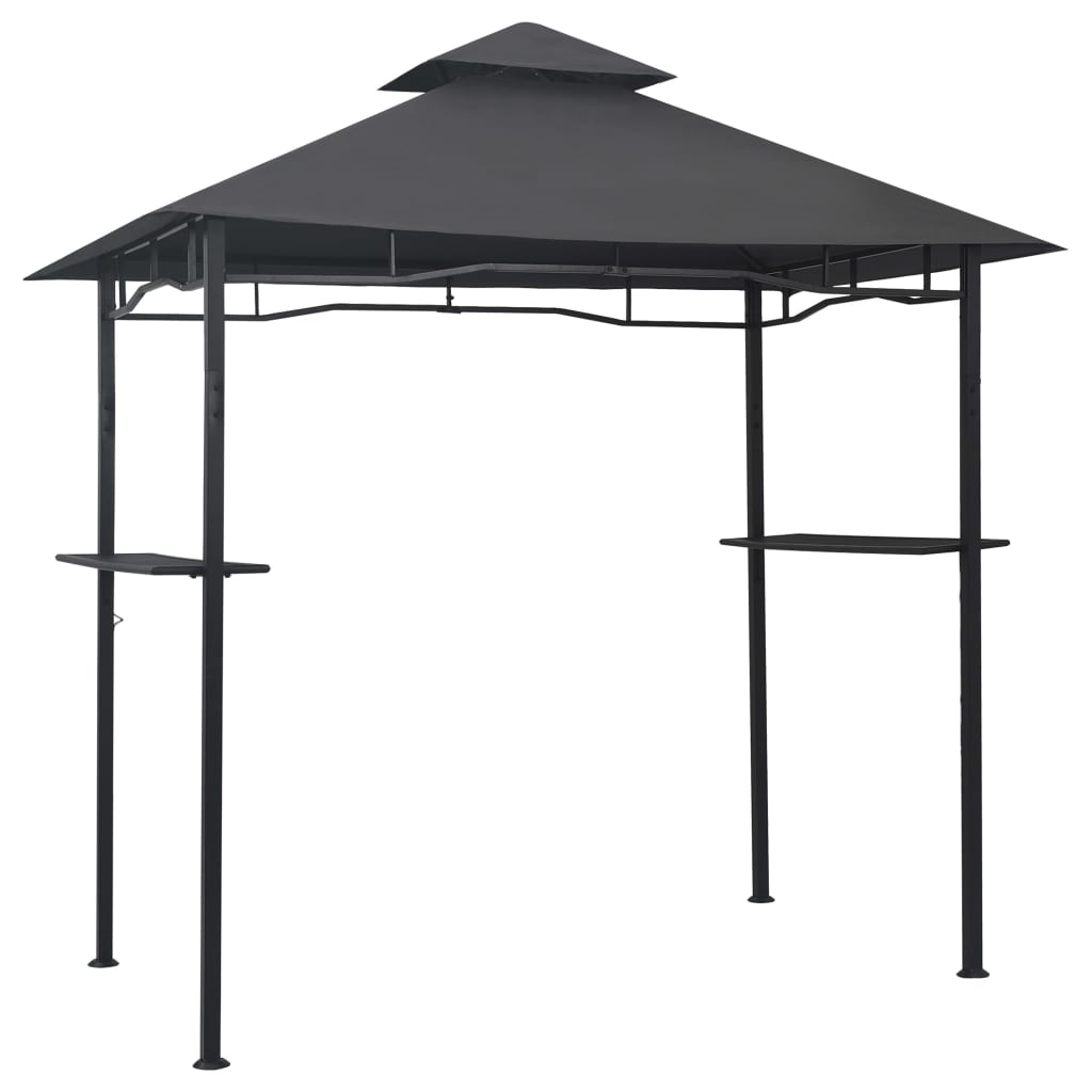 Vidaxl Barbecue Pavilion 240x150x255 cm stålantracit