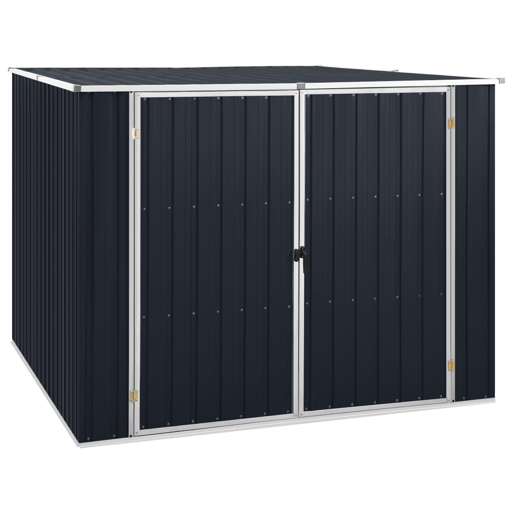 Vidaxl Garden Shed 195x198x159 cm galvanisert stål antracitt