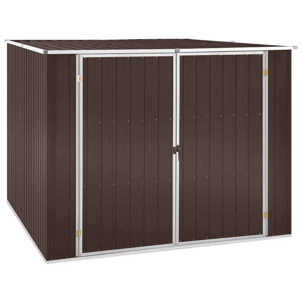 Vidaxl Garden Shed 195x198x159 cm galvanisert stålbrun