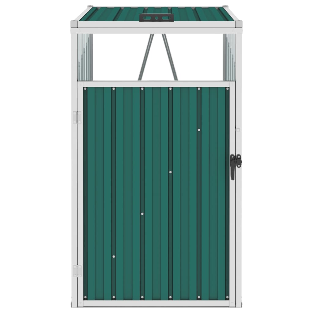 Vidaxl Waste Baking Storage 72x81x121 cm stålgrøn