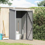 Vidaxl jardin hangar 87x98x159 cm gris en acier galvanisé