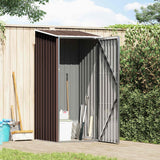 Vidaxl jardin hangar 87x98x159 cm Brun en acier galvanisé