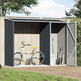 Vidaxl Firthoutschuur 245x98x159 cm anthracite en acier galvanisé
