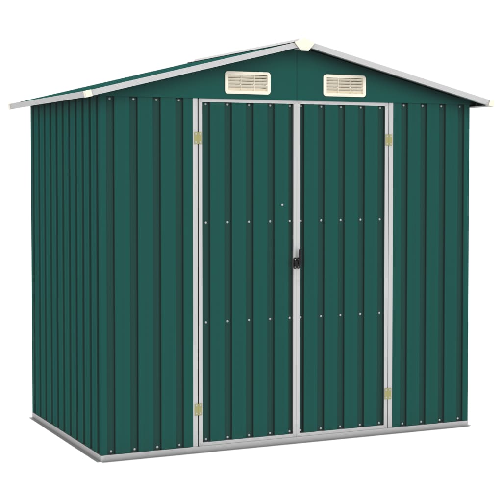 Vidaxl Garden Shed 205x129x183 cm galwanizowany stalowy zielony