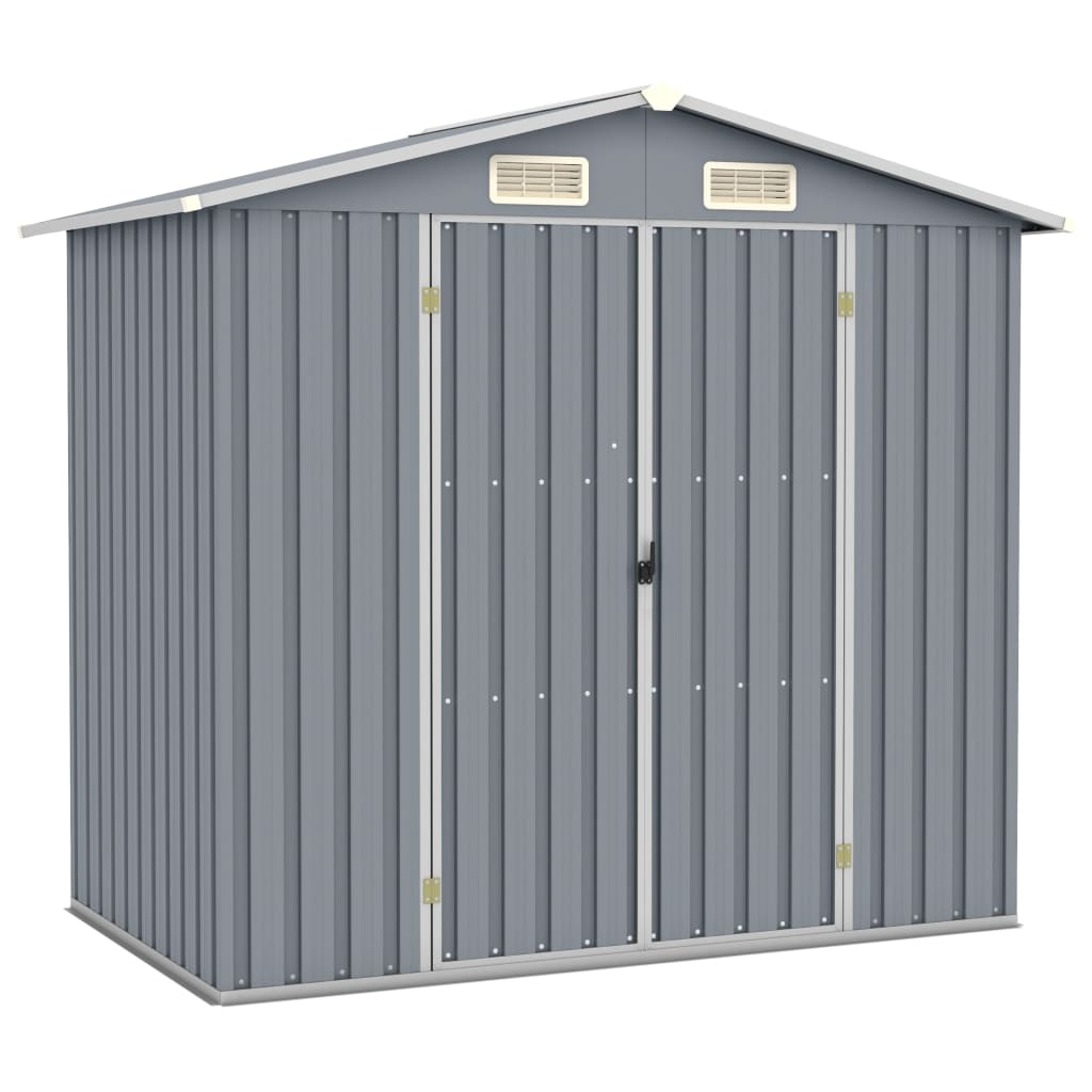 SHED JARDIN VIDAXL 205X129X183 CM Gray en acier galvanisé