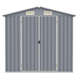 SHED JARDIN VIDAXL 205X129X183 CM Gray en acier galvanisé