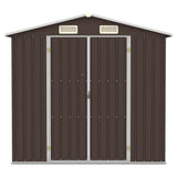 Vidaxl Garden Shed 205x129x183 cm pocinkano jekleno rjavo