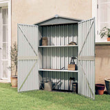SHED JARDIN VIDAXL 116X45X175 cm Gray en acier galvanisé