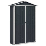 SHED JARDIN VIDAXL 116X45X175 cm Gray en acier galvanisé
