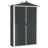 Vidaxl Garden Shed 116x45x175 cm ocynkowana stalowa szarość