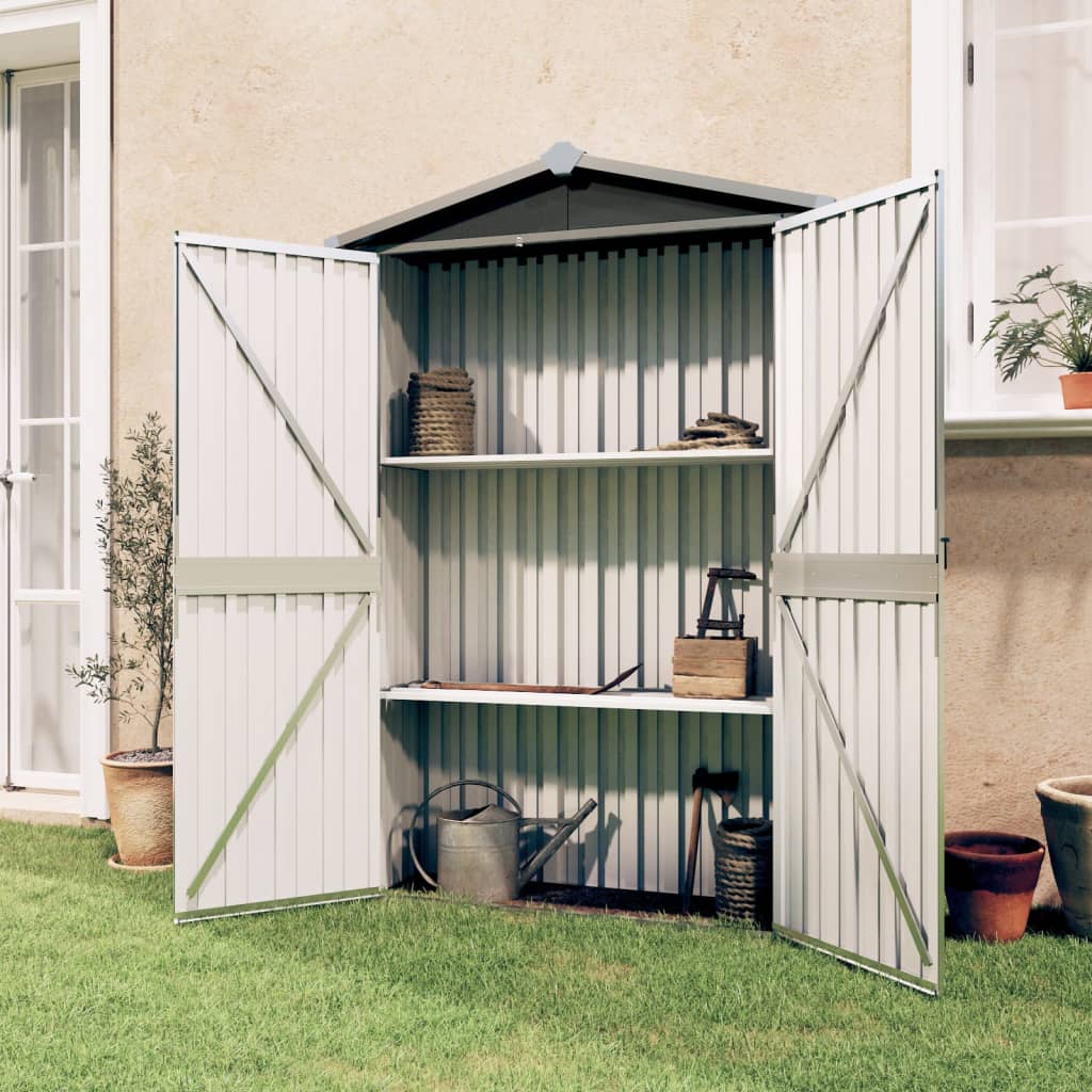 Vidaxl Garden capannone 116x45x175 cm grigio galvanizzato