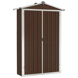 Vidaxl Garden Shed 116x45x175 cm galvanisert stålbrun