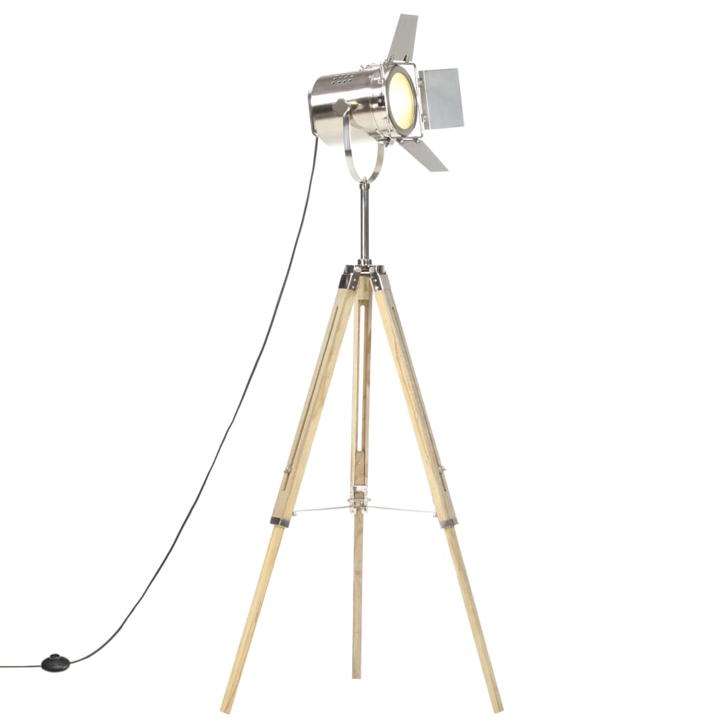 Lampa podłogowa vidaxl Driepoot 140 cm solidne drewno mango