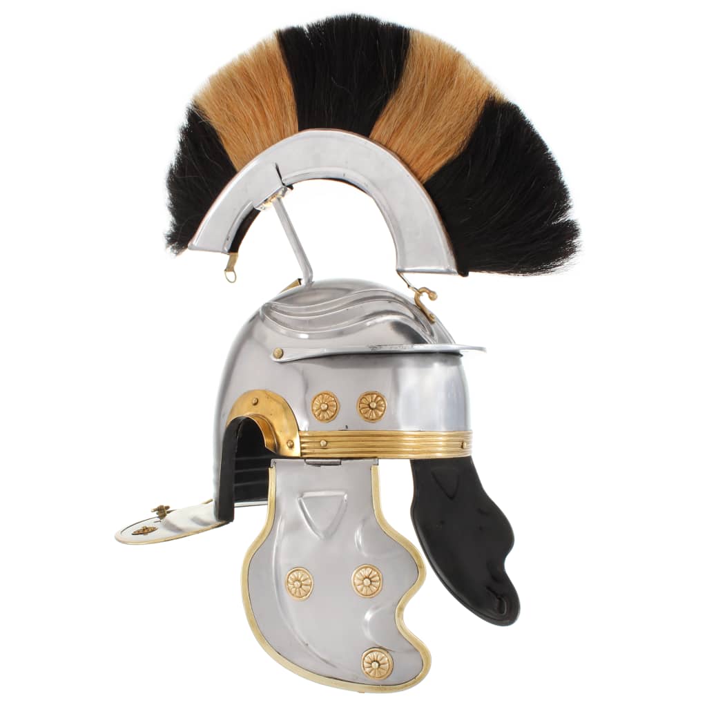 Vidaxl Soldatenhelm Roman Replica Larp Steel Silver Colored