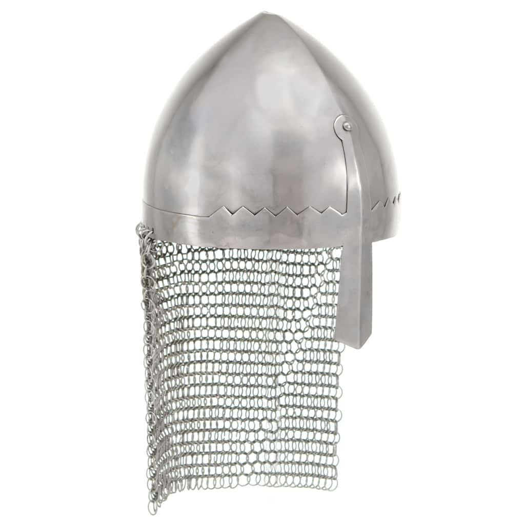 VidaXL casque de chevalier réplique GN acier couleur argent